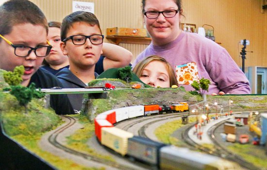 Family enjoys Rail Days at the Danville Science Center