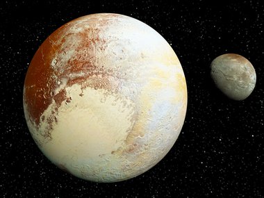 Image of Pluto and Charon for the Digital Dome Feature Edge of Darkness